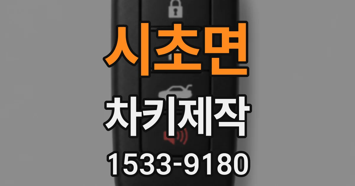 시초면 차키제작