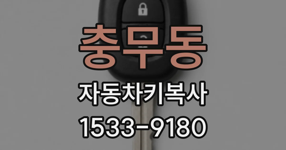 충무동 자동차키복사
