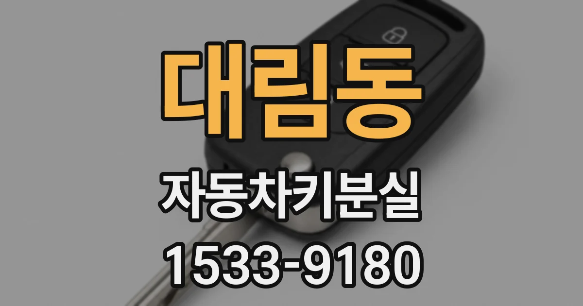 대림동 자동차키분실