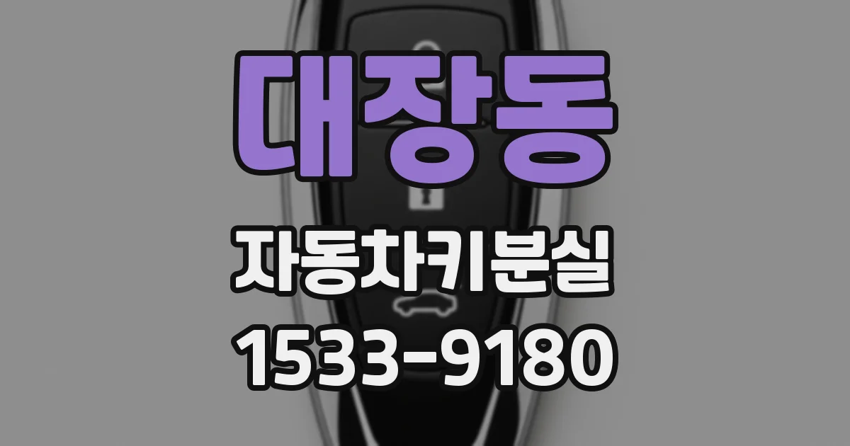 대장동 자동차키분실