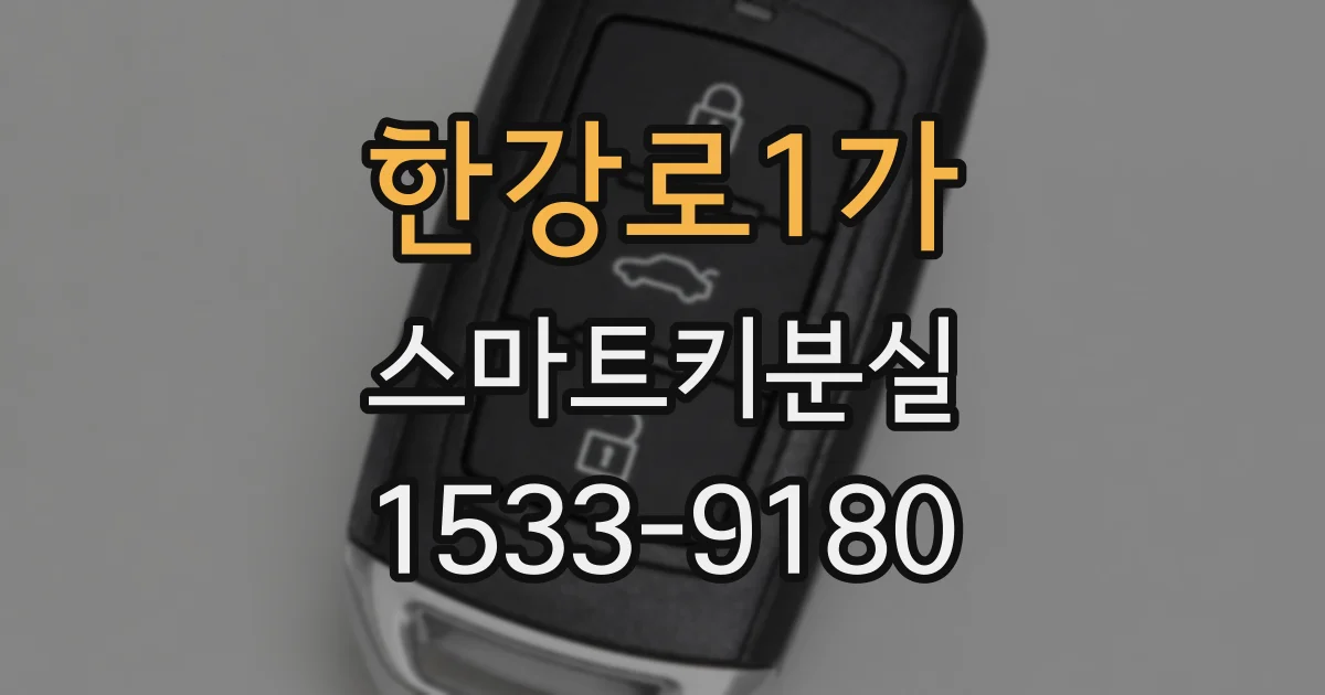 한강로1가 스마트키분실