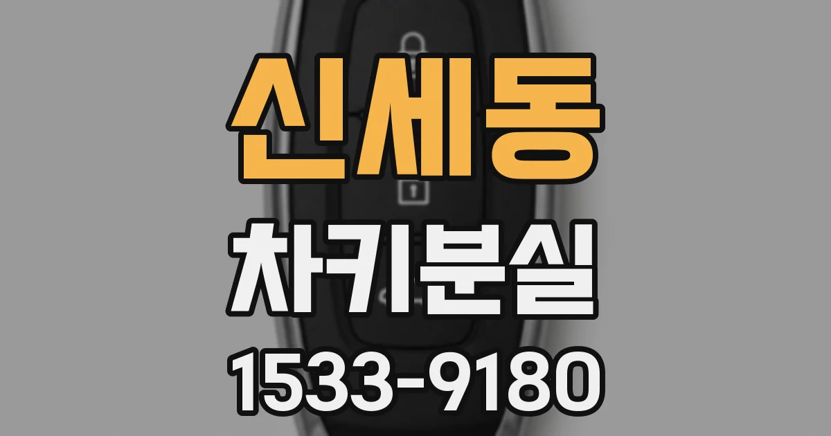 신세동 차키분실