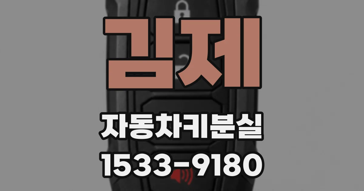 김제 자동차키분실