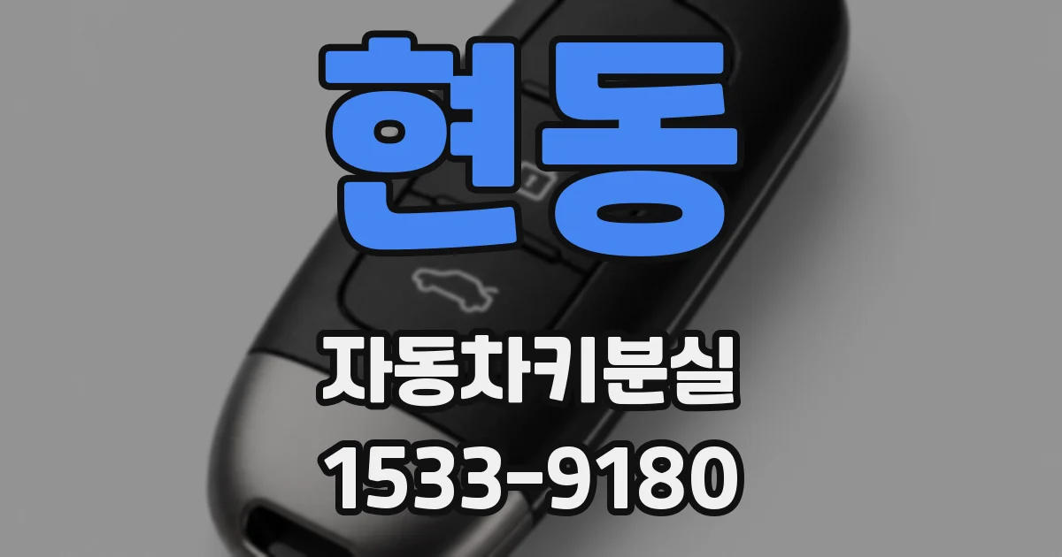 현동 자동차키분실