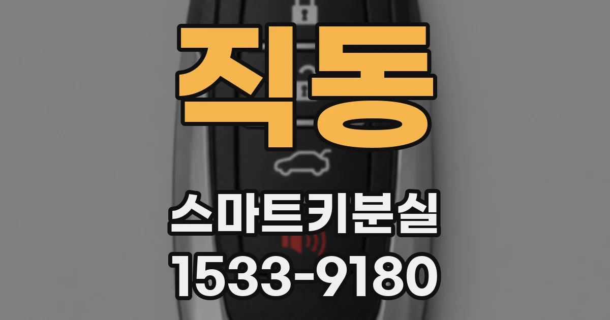 직동 스마트키분실