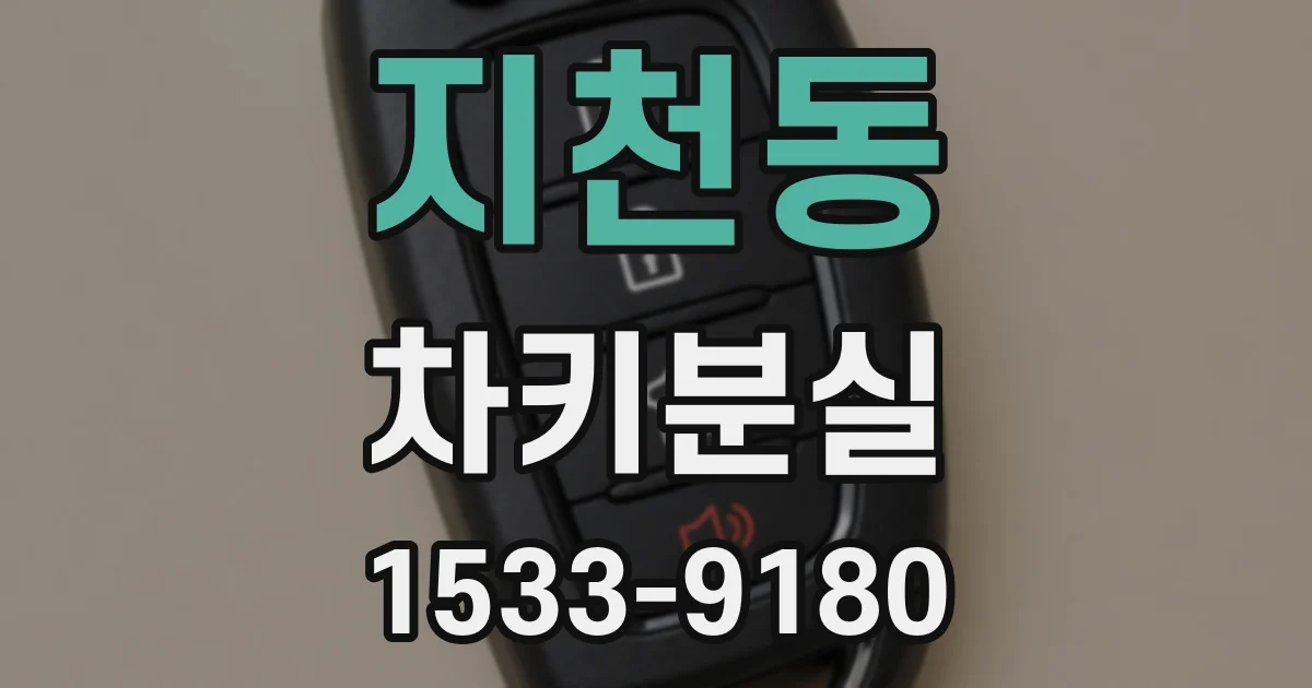 지천동 차키분실