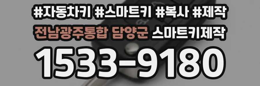 전남광주통합 담양군 스마트키제작