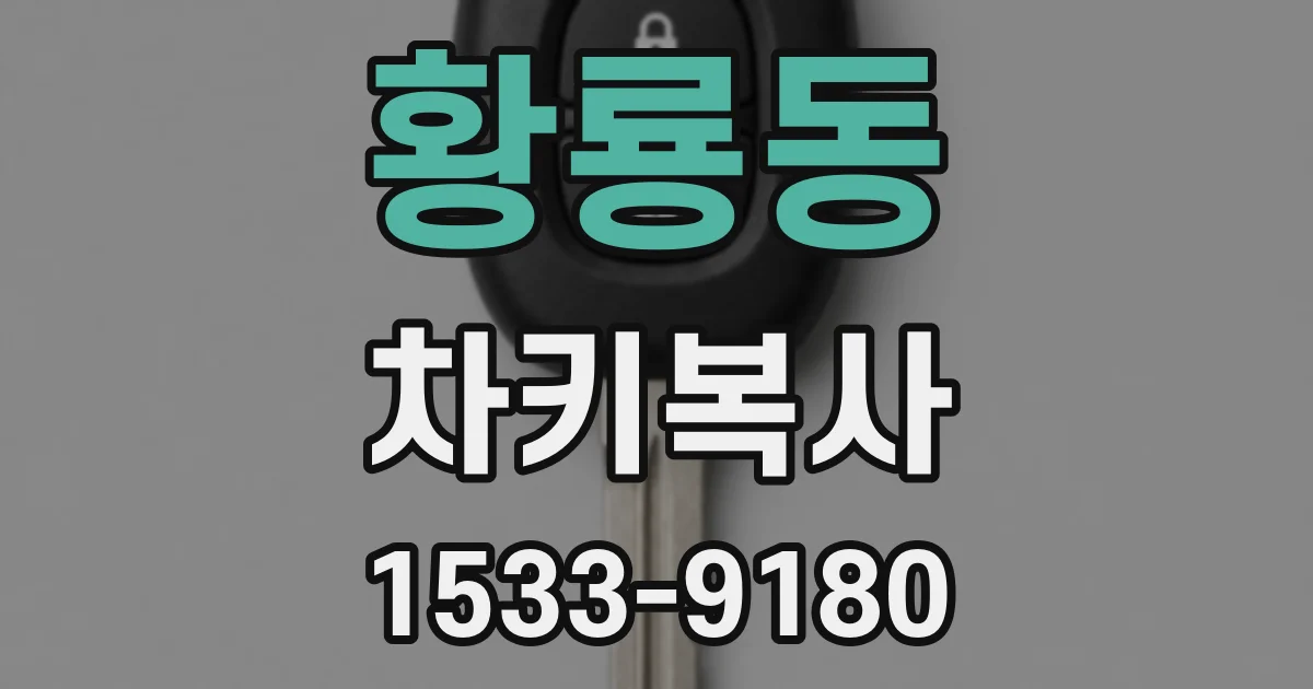 황룡동 차키복사