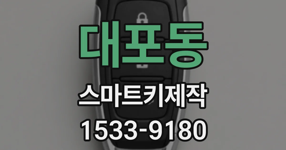 대포동 스마트키제작
