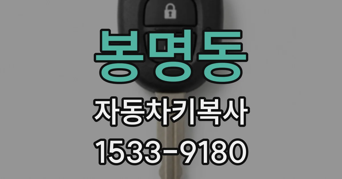 봉명동 자동차키복사