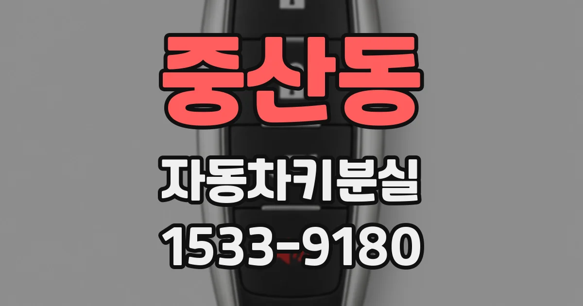 중산동 자동차키분실