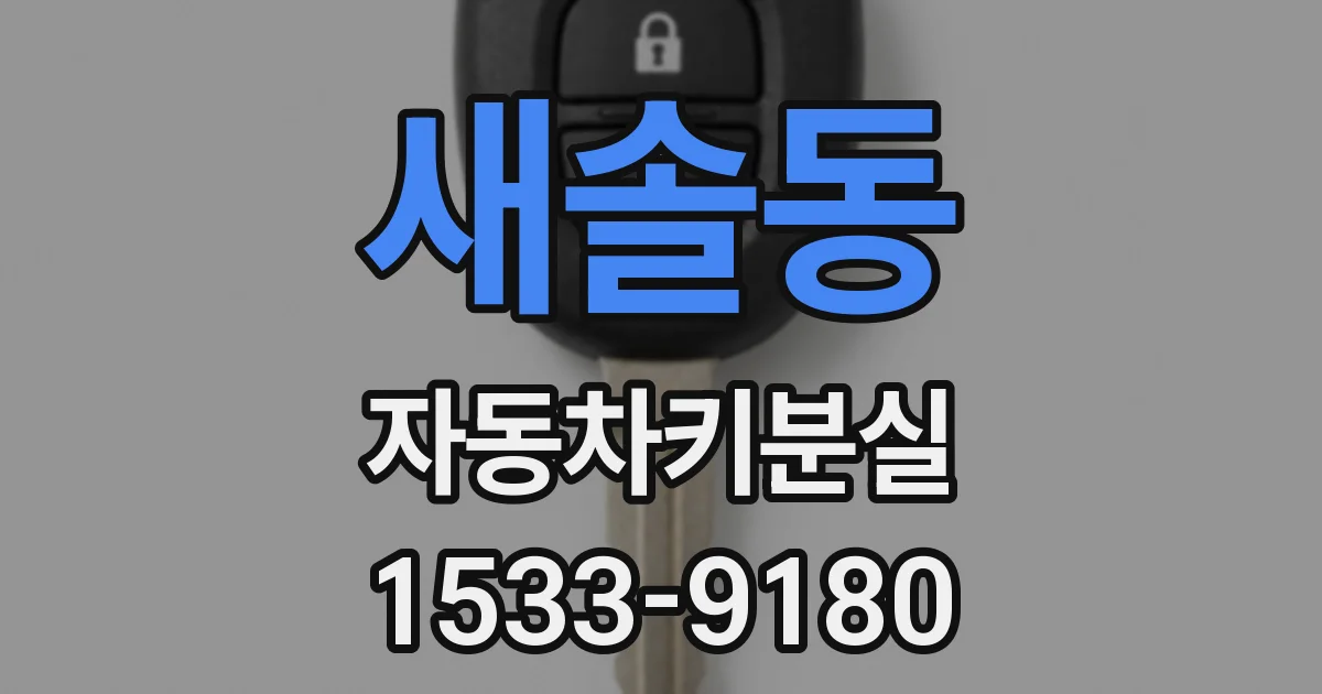 새솔동 자동차키분실