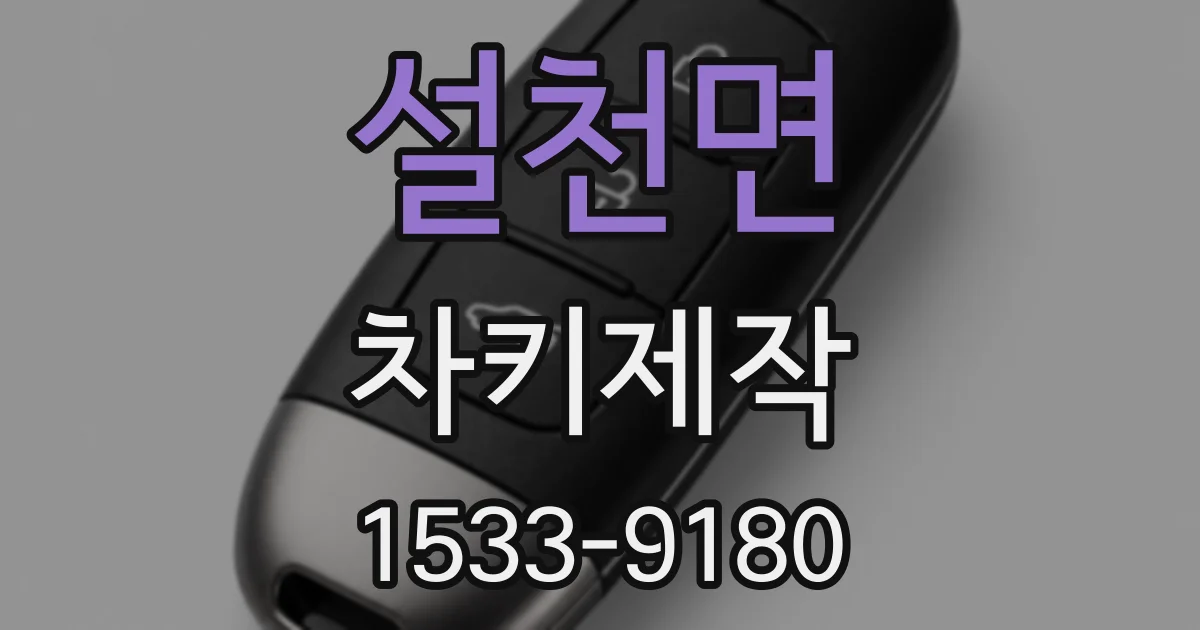 설천면 차키제작