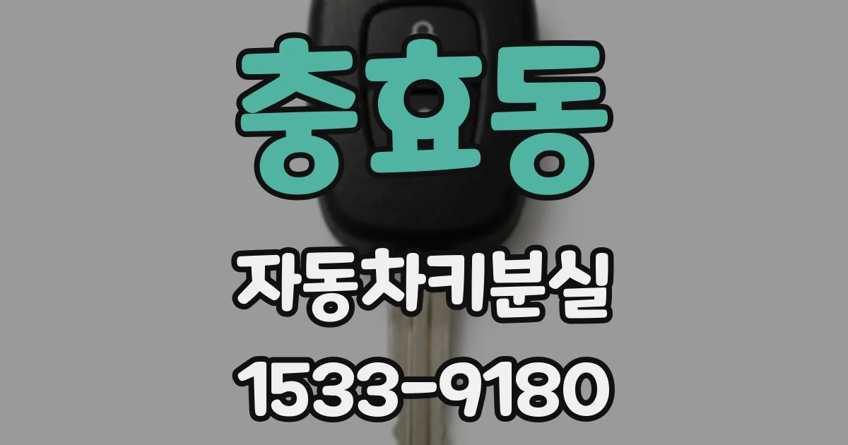 충효동 자동차키분실