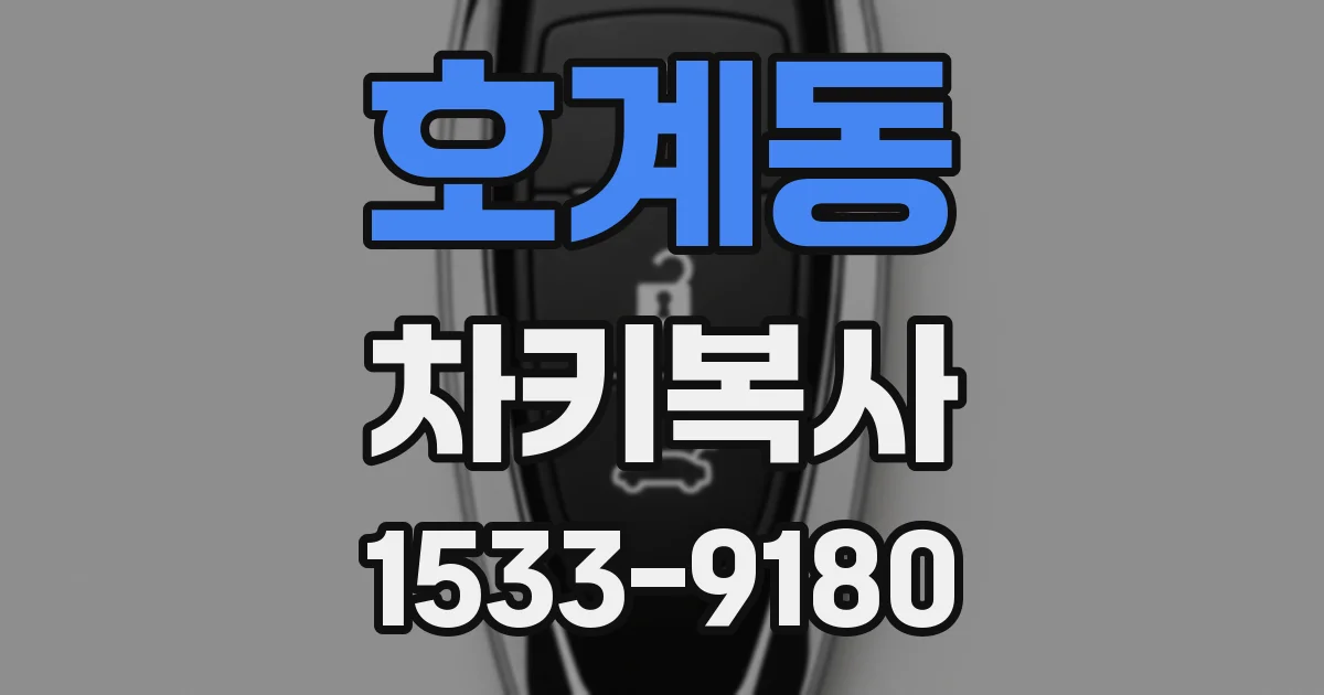 호계동 차키복사
