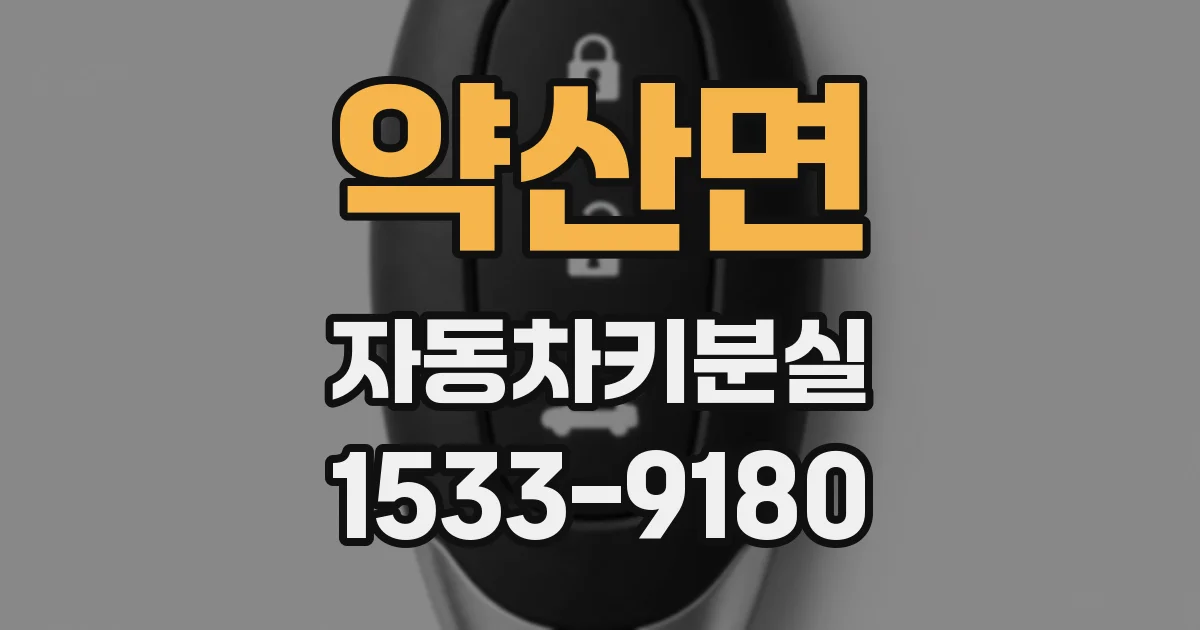 약산면 자동차키분실
