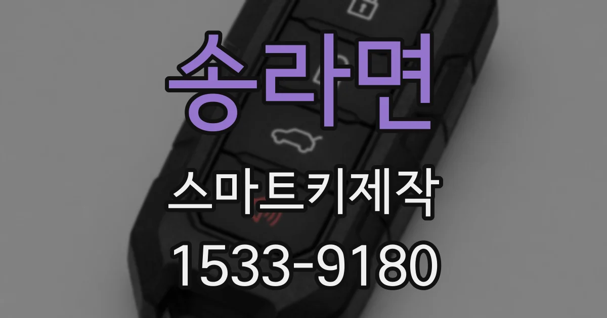 송라면 스마트키제작