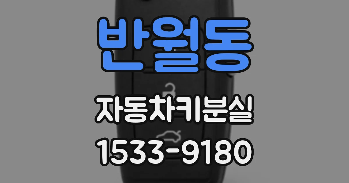 반월동 자동차키분실