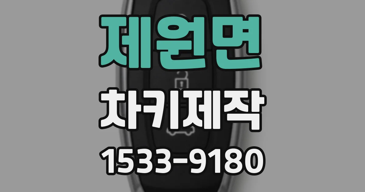 제원면 차키제작