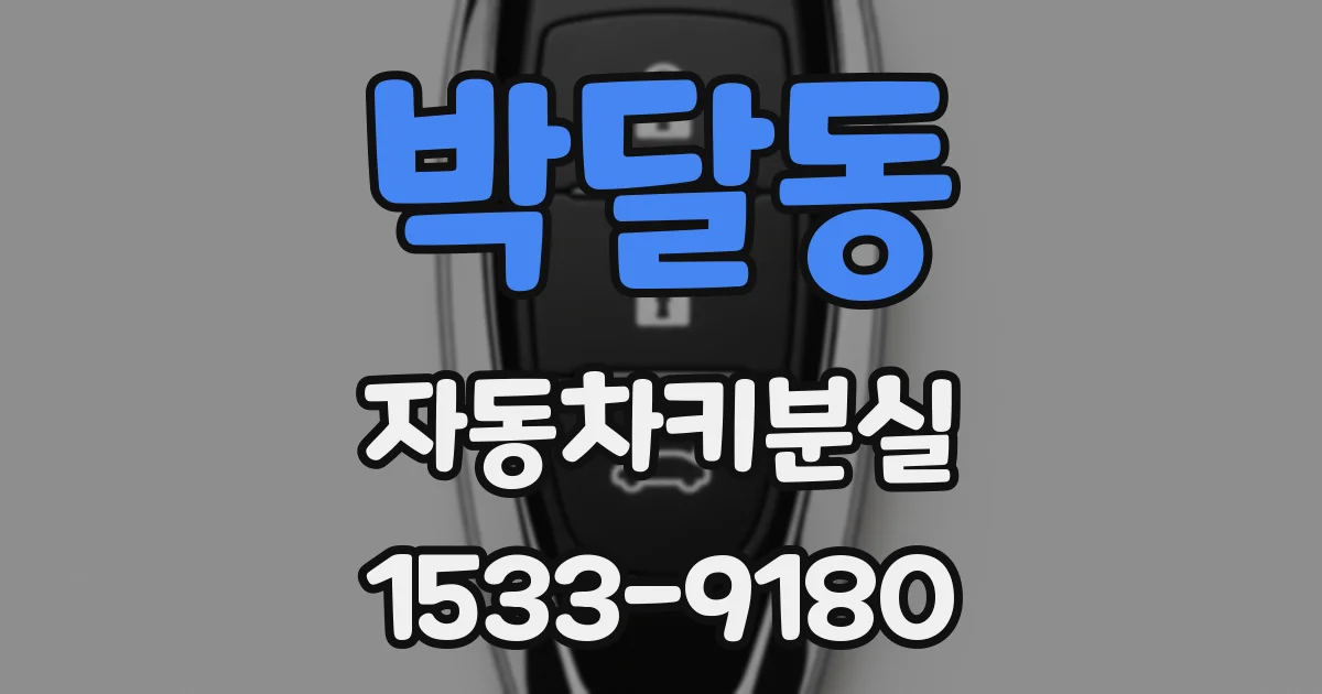 박달동 자동차키분실
