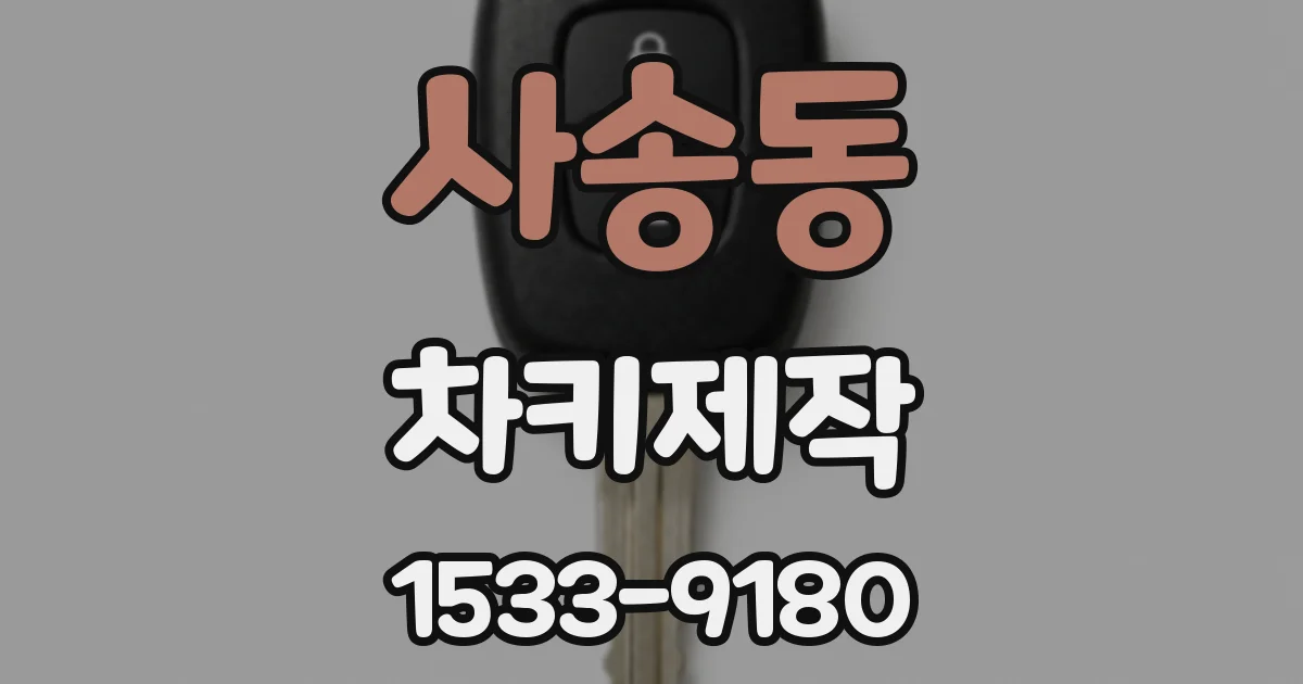 사송동 차키제작