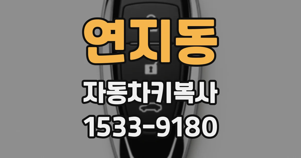 연지동 자동차키복사