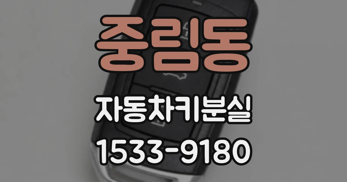 중림동 자동차키분실