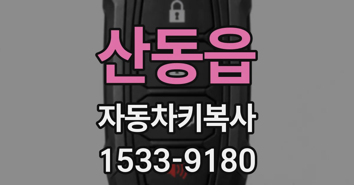 산동읍 자동차키복사