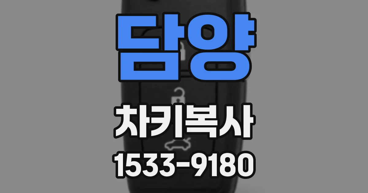 담양 차키복사