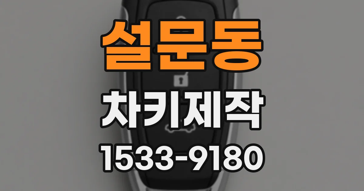 설문동 차키제작