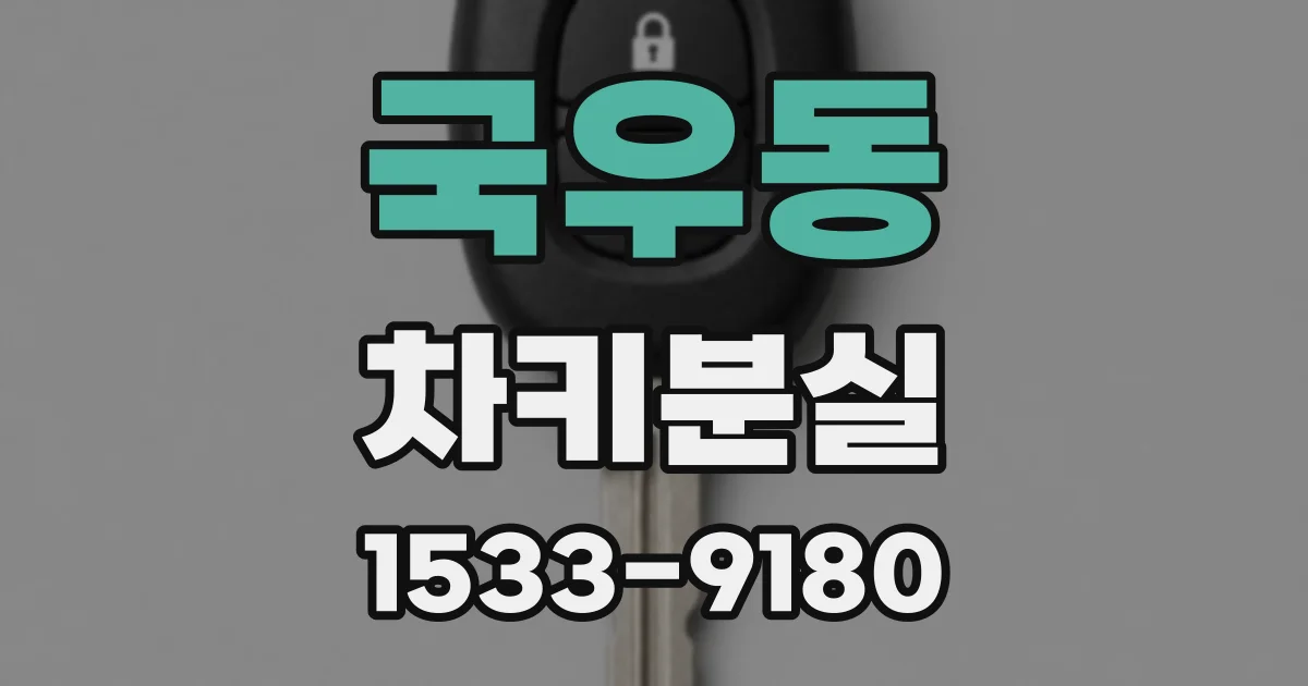 국우동 차키분실