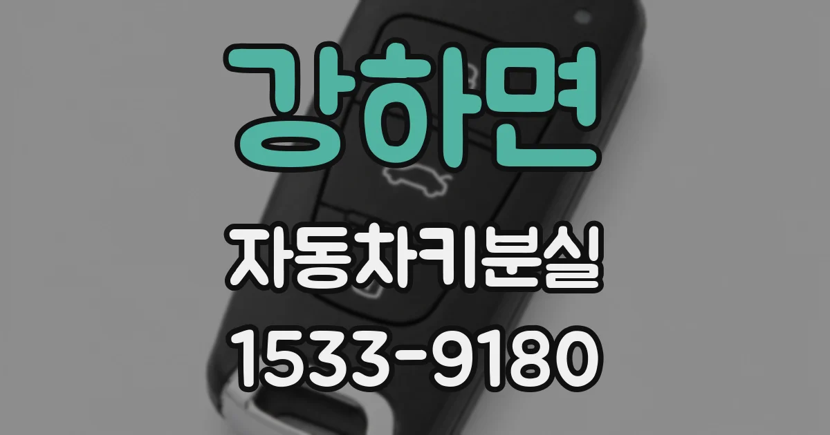 강하면 자동차키분실