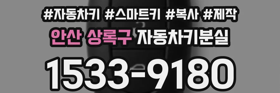 안산 상록구 자동차키분실