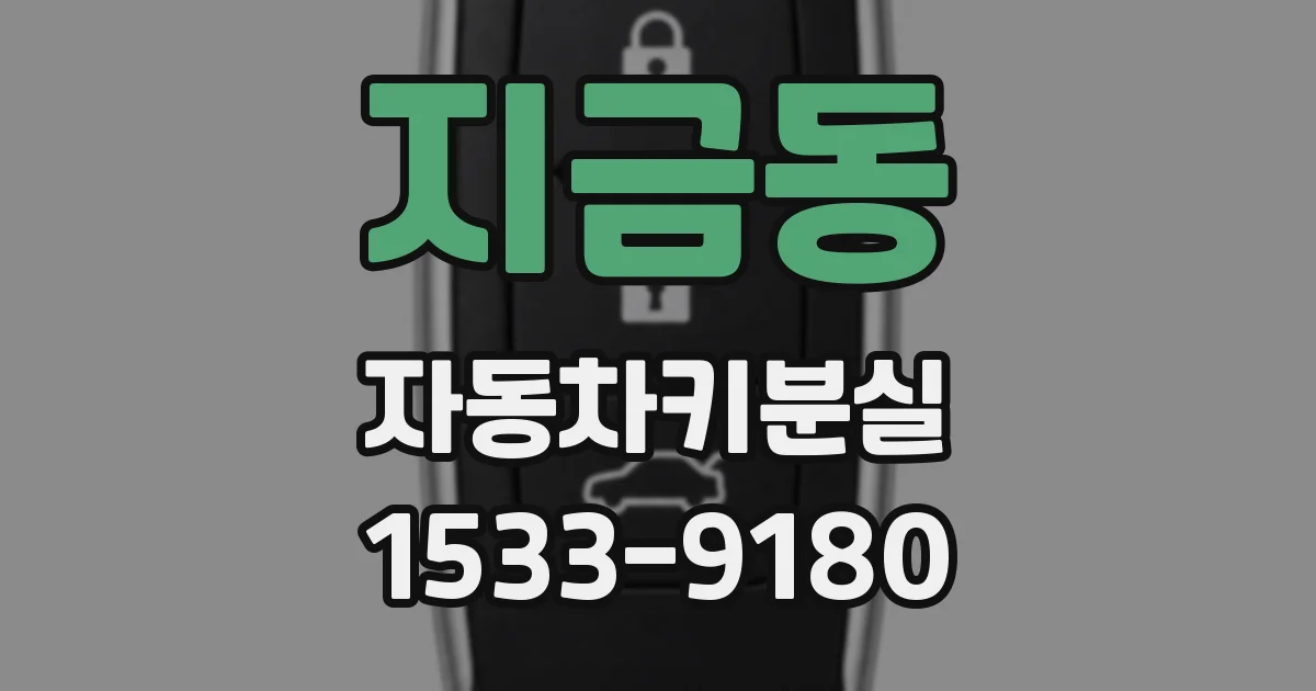 지금동 자동차키분실
