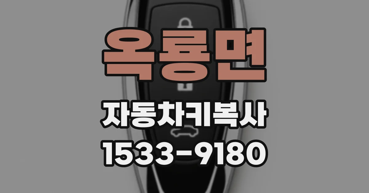 옥룡면 자동차키복사