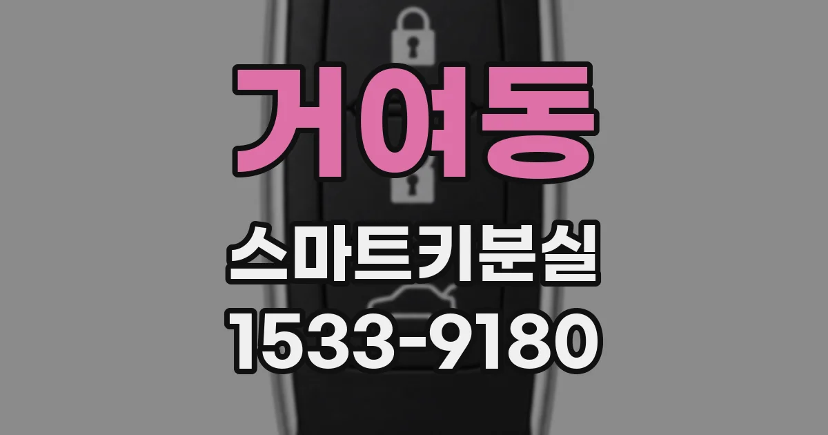 거여동 스마트키분실
