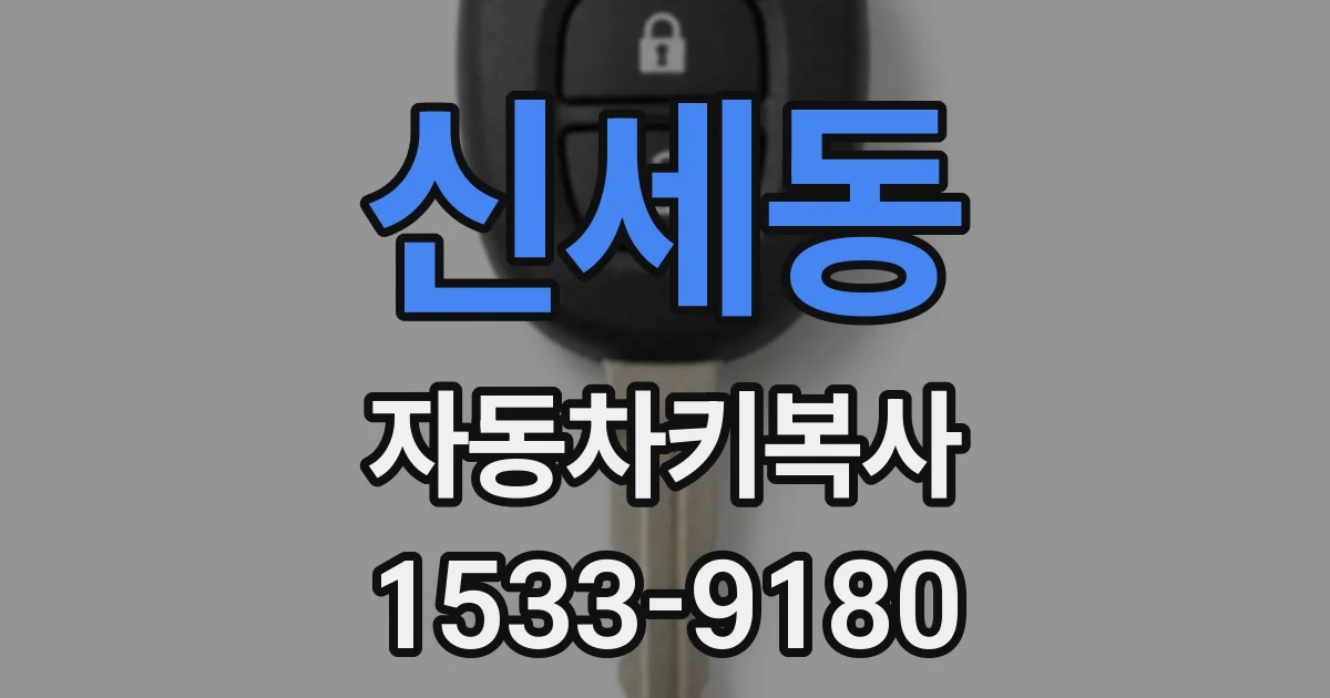 신세동 자동차키복사