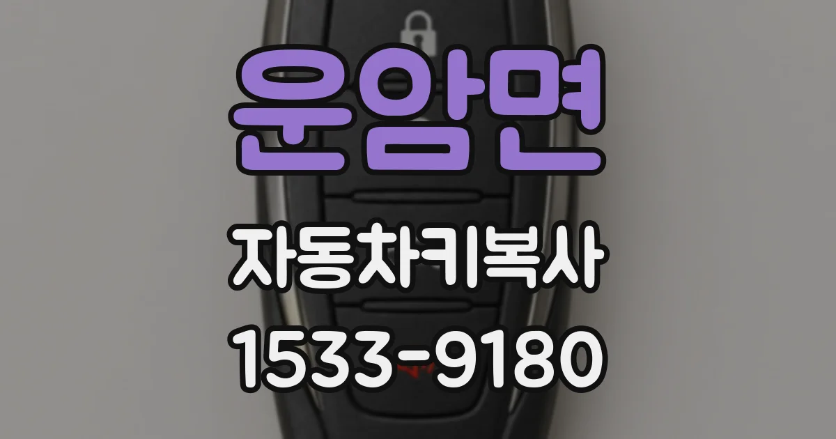 운암면 자동차키복사