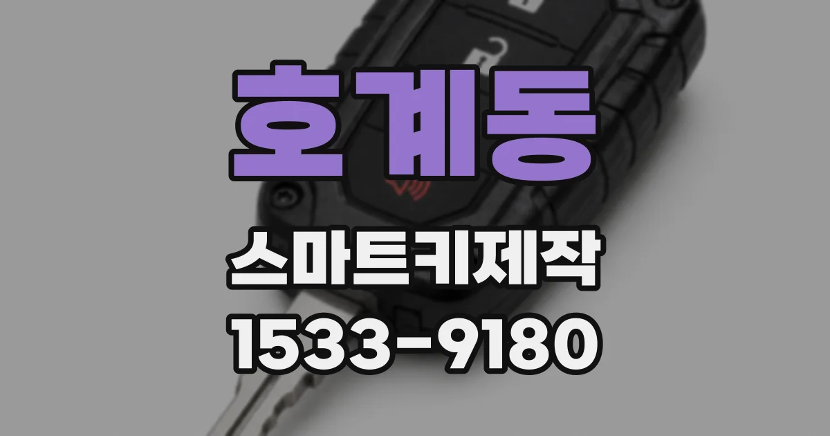 호계동 스마트키제작
