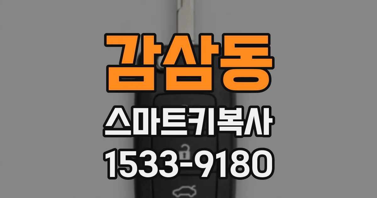 감삼동 스마트키복사