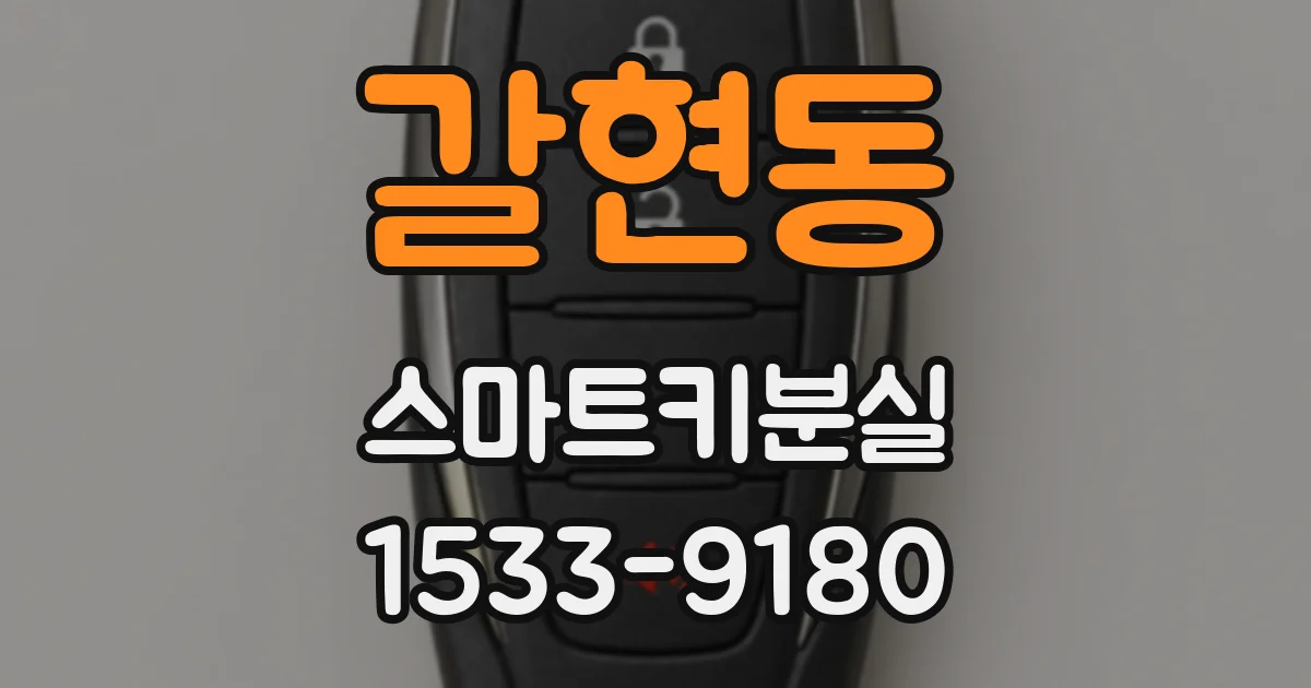 갈현동 스마트키분실