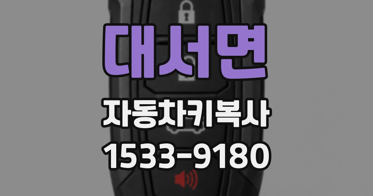대서면 자동차키복사