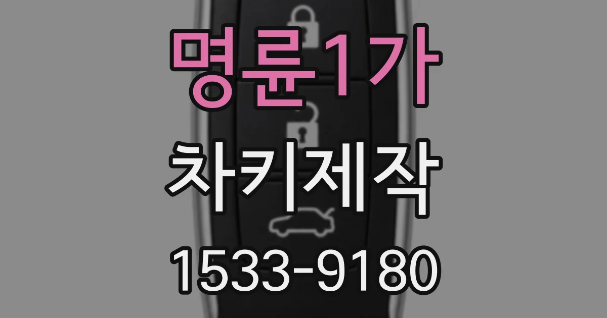 명륜1가 차키제작