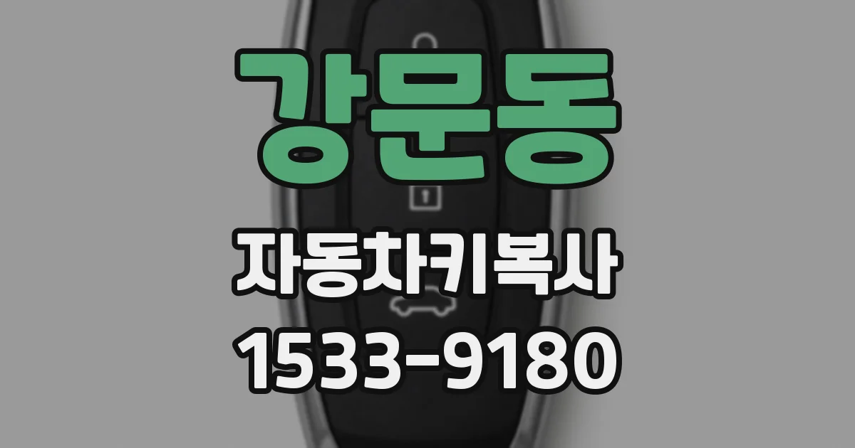 강문동 자동차키복사