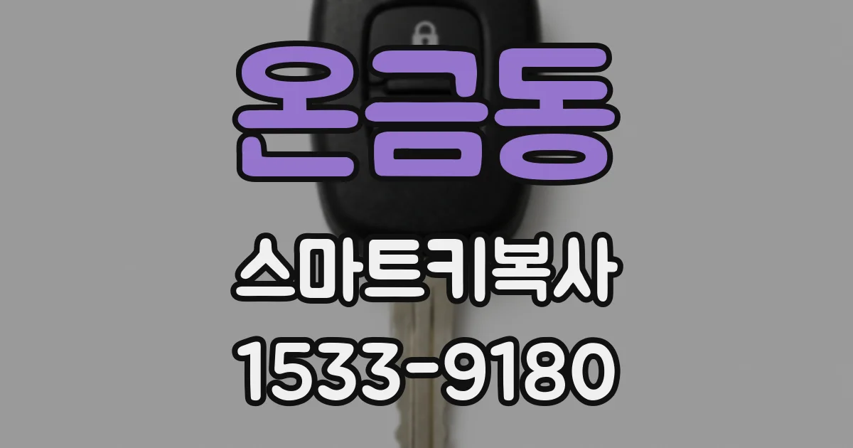 온금동 스마트키복사