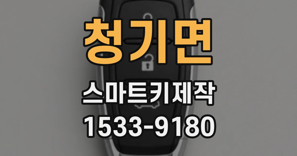 청기면 스마트키제작