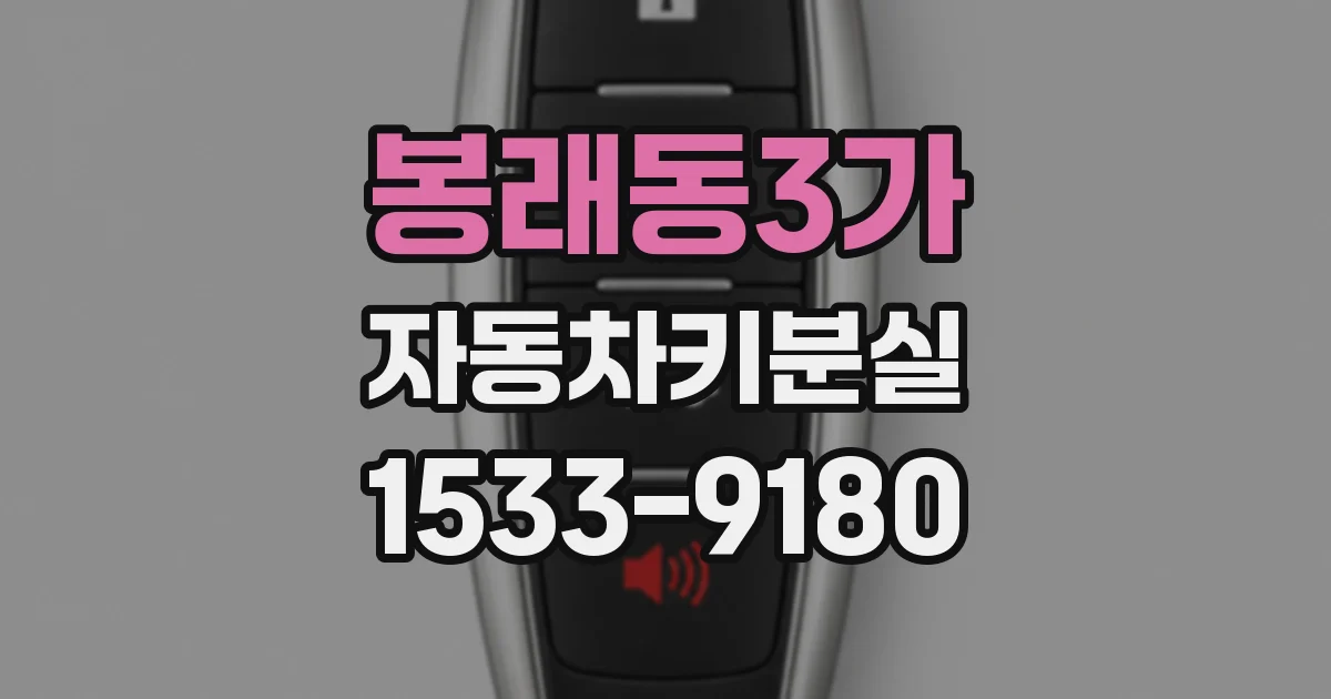 봉래동3가 자동차키분실