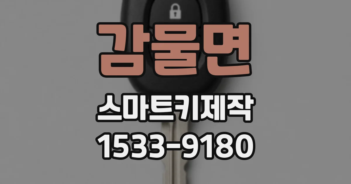 감물면 스마트키제작