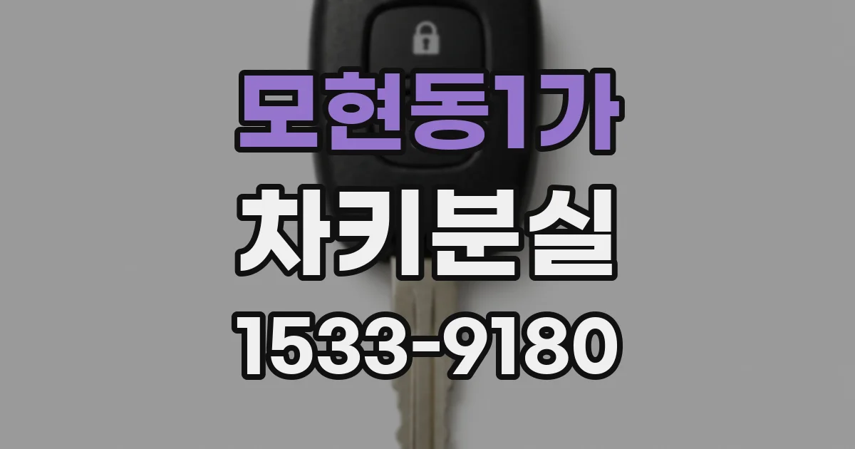 모현동1가 차키분실