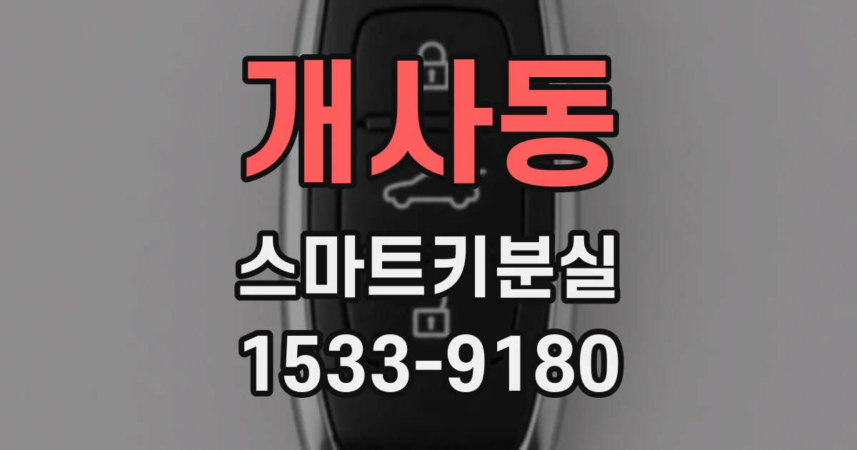 개사동 스마트키분실